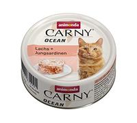 animonda Carny Ocean - Nourriture Humide pour Chat - Saumon + Jungsardines - 12 x 80 g