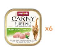 ANIMONDA Carny Pure & Mild Poulet et menthe à chat nourriture humide pour chats 6x100g