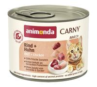 Nourriture pour chat GranCarno Adult d’animonda, nourriture humide pour chat adulte, bœuf + poulet, 6 x 200 g