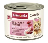 ANIMONDA Cat Carny Adult, saveur : bœuf, dinde et crevettes, 200 g