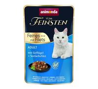 Animonda Vom Feinsten - Pâtée pour chat Volaille & filet de saumon noir 18 x 85 g