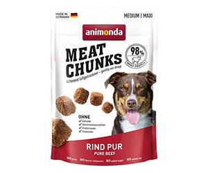 animonda Dog Snack Meat Chunks Lot de 6 sachets de 80 g de bœuf pur