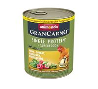 Animonda Gran Carno Adult Superfoods Aliments pour Chiens Aliments humides pour Chiens Adultes, Poulet + épinards, framboises, graines de Citrouille (1 x 800 gm) Lot de 1