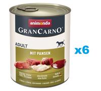 ANIMONDA Gran Carno Adult with Tripe Pâtée avec rumen pour chiens adultes 6x800 g
