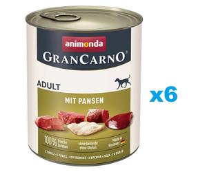 ANIMONDA Gran Carno Adult with Tripe Pâtée avec rumen pour chiens adultes 6x800 g