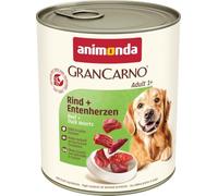 animonda GranCarno pour Chiens au bœuf et cœurs de Canard (6 x 800 g) | Aliment humide sans céréales et sans sucres ajoutés, pour chiens adultes, avec des ingrédients frais et carnés