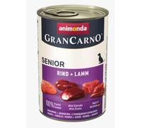 Nourriture pour chien GranCarno Senior d’animonda, nourriture humide pour chien de plus 7 ans, bœuf + agneau, 6 x 400 g