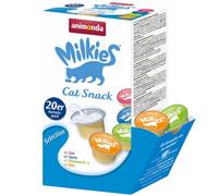 Milkies d’animonda, portions de lait pour chat, Selection, 20 portions de 15 g - 1 Paquet