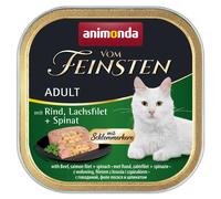 Animonda Vom Feinsten Adult Schlemmerkern avec bœuf, filet de saumon et épinards 100gx32