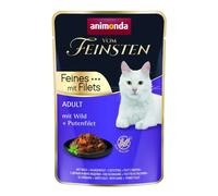 Nourriture Humide pour Chat avec gibier + Filet de Dinde (18 x 85 g), Nourriture Humide pour Chat sans céréales ni Sucre d'animonda, ingrédients Frais et charnus
