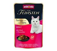ANIMONDA Cat Vom Feinsten Adulte Boeuf + filet de dinde sachet de 85g