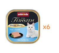 ANIMONDA Vom Feinsten Mild Menu Turkey and Trout Cat Pâté 6x100g