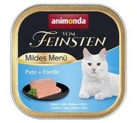ANIMONDA Vom Feinsten Mild Menue Dinde et truite de pâté pour chats 100g