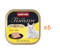 ANIMONDA Vom Feinsten Mild Menue Turkey and Chicken Cat Food 6x100g