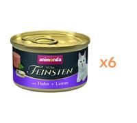 ANIMONDA Vom Feinsten Mousse au poulet et à l'agneau mousse pour chats 24x85g