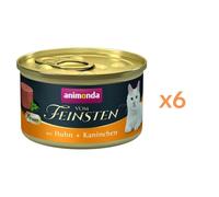 ANIMONDA Vom Feinsten Mousse au poulet et au lapin mousse pour chats 85g