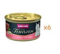 ANIMONDA Vom Feinsten Mousse au saumon et au poulet mousse pour chats 6x85g