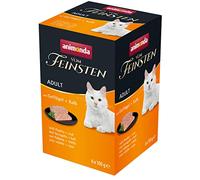 animonda vom Feinsten Nourriture Humide pour Chat avec volaille + Veau (6 x 100 g), sans céréales, sans Sucre, avec ingrédients Frais et charnus