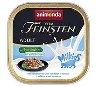 animonda vom Feinsten Nourriture Humide pour Chat Milkies Lapin dans Une Sauce à la crème (32 x 100 g), sans céréales, Nourriture Humide sans Sucre, avec ingrédients Frais et charnus