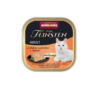 animonda Vom Feinsten Nourriture pour Chat Adulte - Nourriture Humide pour Chat Adulte - Cœur de Poulet - Filet de Saumon + épinards - 32 x 100 g