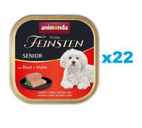 ANIMONDA Vom Feinsten Senior with Beef, Chicken - avec bœuf et poulet pour chiens âgés 22x150 g