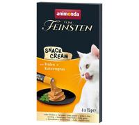 ANIMONDA Vom Feinsten Snack Cream au poulet et à l'herbe à chat collation crémeuse pour chats 6x15g