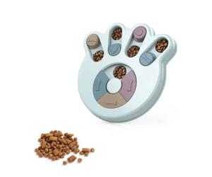 ANIMOOD - Gamelle Interactive pour Chiens & Chats - Bol Anti-Glouton pour Croquettes - Puzzle Alimentaire pour Alimentation Lente - Facile à Nettoyer - Bleu