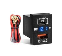 Anina Chargeur de voiture double ports USB PD QC3.0 USB A charge rapide et prise de charge de type C 12 V compatible avec Toyota Tacoma 4Runner Tundra RAV4 2008-2024