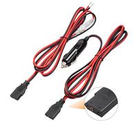Anina Lot de 2 câbles d'alimentation radio Cb 12 V 3 broches, câble d'alimentation CB, 2 câbles noirs et rouges, 15 A, 3 broches, prise pour radio Cb Jambon