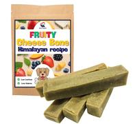 Ani'Nat Os à Mâcher Longue Durée - Recette Himalaya Fromage Yak - goût Spiruline - Friandise Chien 100% Naturelle - Santé Dentaire - Plaisir Fruité - Toutes Races de Chiens - Taille S