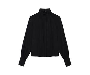 Anine Bing - Anne Draped Blouse - Femme - Blouses et Chemises - Noir - Taille: 40 FR