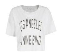 Anine Bing - Johnny Cropped Tee - Femme - Tops - Gris - Taille: 38 FR