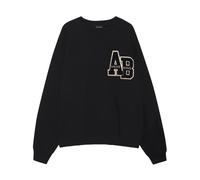 Anine Bing - Miles Oversized SweaT-shirt Letterman - Femme - Sweatshirts et sweats à capuche - Noir - Taille: 36 FR