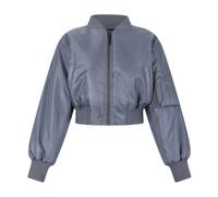 Anine Bing - Veste Bomber en Cuir - Femme - Vestes - Gris - Taille: 38 FR