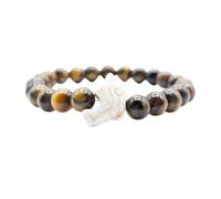 aninu Bracelet Dauphin avec App de Suivi - Adoption Symbolique Dauphin, Bracelet Pierre Naturelle Élastique Amitié Couple Porte-Bonheur Cadeau Femme Homme Enfant, 5 Couleurs