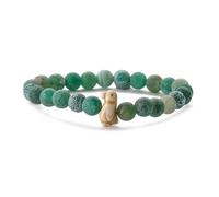 aninu Bracelet Pingouin 2.0 avec App Suivi - Adoption Symbolique Pingouin Antarctique, Pierre Naturelle Élastique Bracelet Amitié Couple Distance Porte-Bonheur Cadeau Femme Homme Enfant