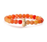 aninu Bracelet Pingouin 2.0 avec App Suivi - Adoption Symbolique Pingouin Antarctique, Pierre Naturelle Élastique Bracelet Amitié Couple Distance Porte-Bonheur Cadeau Femme Homme Enfant