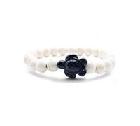 aninu Bracelet Tortue avec App de Suivi - Adoption Symbolique Tortue de Mer, Bracelet Pierre Naturelle Élastique comme Bracelet Amitié Porte-Bonheur Cadeau Femme Homme Enfant