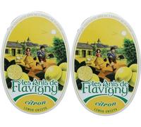 Anis de Flavigny - Bonbons authentiques à l'anis 2 boites ovales gout Citron | 2 x 50 gr de Plaisir artisanal