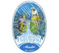 Anis de Flavigny - Bonbons authentiques à l'anis dans une boîte ovale 50 g - Menthe | Tradition & Plaisir artisanal