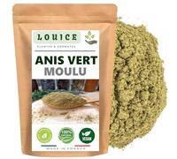 Anis Vert Moulu 100g - Saveur Douce et Parfumée - Idéal pour Infusions, Pâtisseries et Plats Sucrés-Salés - Naturellement Sans Gluten - Sachet Refermable - Marque LOUICE