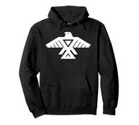 Anishinaabe Amérindien Thunderbird en Blanc Sweat à Capuche