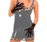 Anita Berg ab4070 Latex Gants Courts Rubber Gants, Noir - Noir -