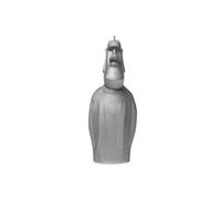 Anita Bougie Déco Silver Statue Ile de Pâques - Durée de combustion : jusqu'à 25 heures - 18 cm x 7 cm