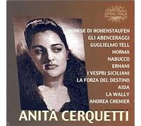 Anita Cerquetti, Aufnahmen 1950-60 - Récital : Verdi, Giordano, Rossini, Cherubini.