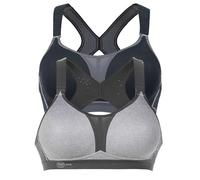 Anita - Lot de 2 Soutien-Gorge de Sport Dynamix Star 5537 - Femme - Heather Grey - Noir - 85E