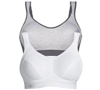 Anita - Lot de 2 Soutien-Gorge de Sport Extreme Control 5527 - Femme - Heather Grey - Blanc - 90B