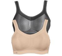 Anita - Lot de 2 Soutien-Gorge de Sport sans Armature Momentum 5529 - Femme - Noir - Desert - 120C