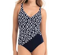 Anita - Maillot de Bain 1 pièce froissé à l'avant Bleu Indigo - Taille - 46E