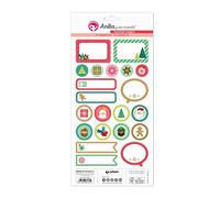 Anita y su mundo 37010550 Lot de 5 autocollants de Noël magique, parfaits pour scrapbooking et cadeaux de Noël